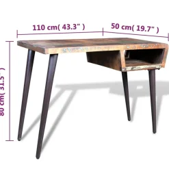 vidaXL - Bureau - Multikleur - Hout Discount
