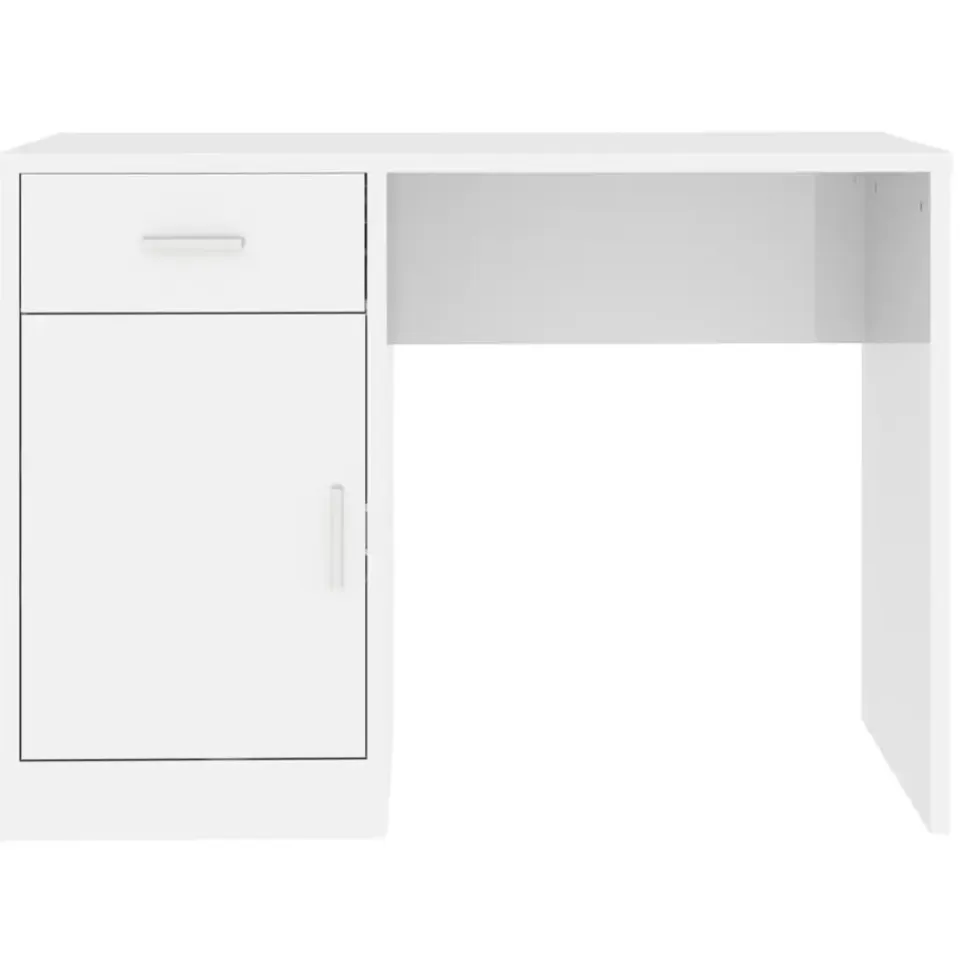 vidaXL - Bureau - Wit - Bewerkt hout Clearance