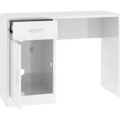 vidaXL - Bureau - Wit - Bewerkt hout Clearance