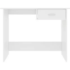 vidaXL - Bureau - Wit - Bewerkt hout New