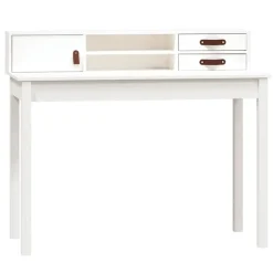 vidaXL - Bureau - Wit - Grenenhout