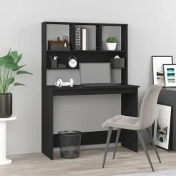 vidaXL - Bureau - Zwart - Bewerkt hout Clearance