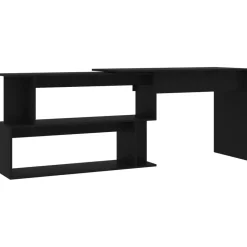 vidaXL - Bureau - Zwart - Bewerkt hout Sale