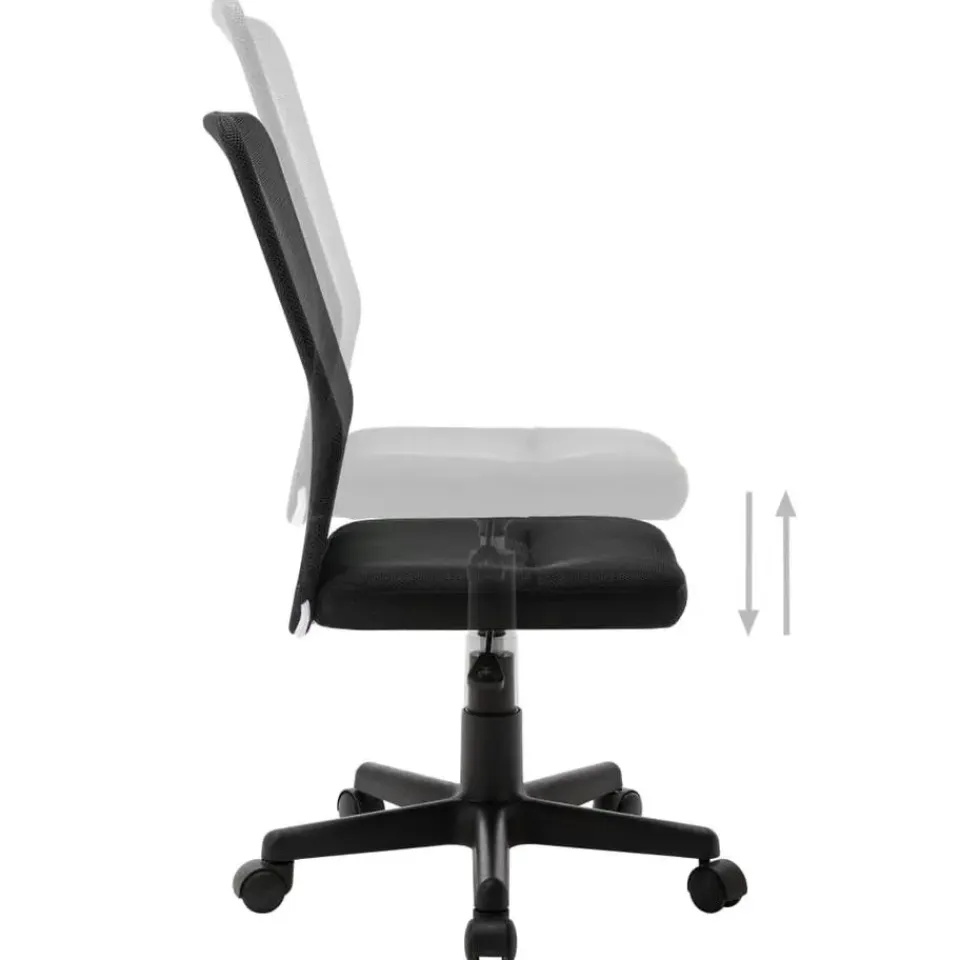 vidaXL - Bureaustoel - Zwart - Gaas Outlet