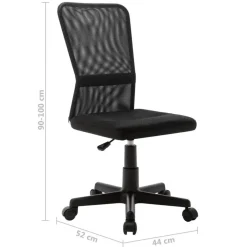 vidaXL - Bureaustoel - Zwart - Gaas Outlet