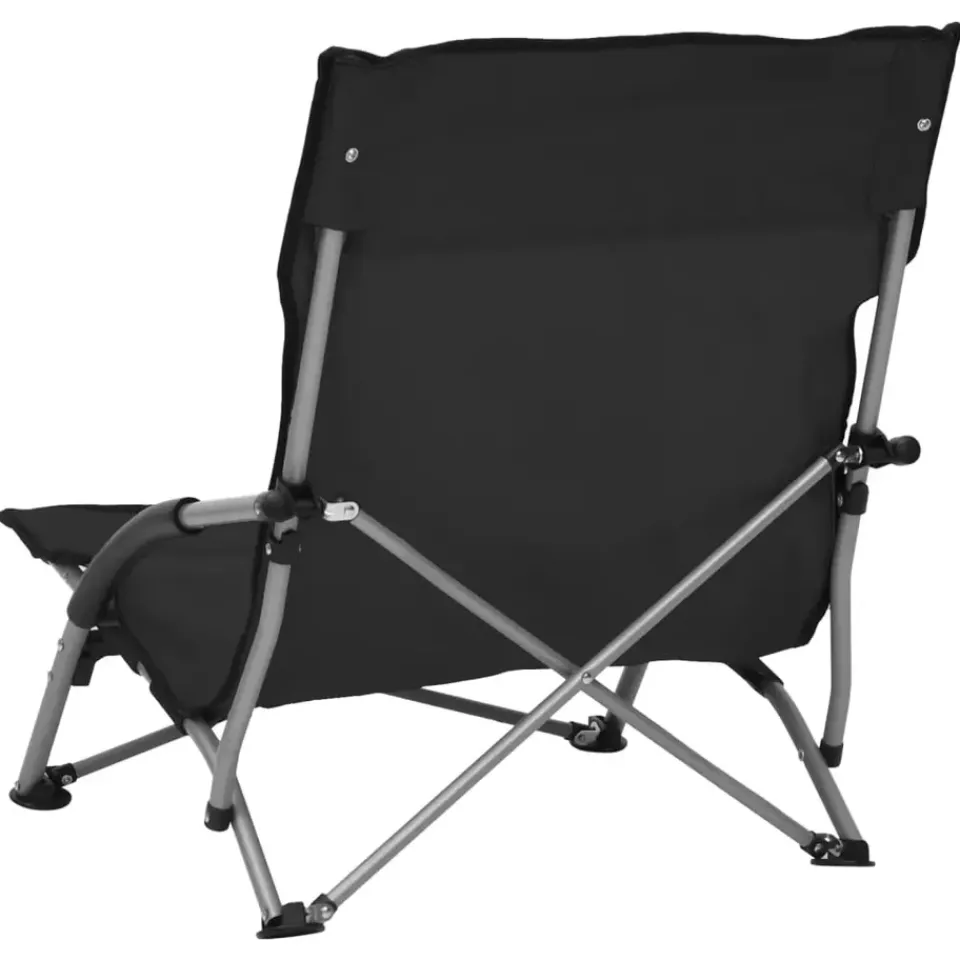 vidaXL - Campingstoel - Zwart - Stof - 2 stuks Online