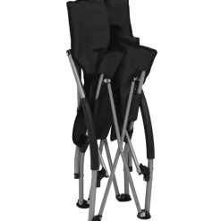 vidaXL - Campingstoel - Zwart - Stof - 2 stuks Online