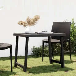 vidaXL - Campingtafel - Antracietkleurig - Polypropyleen - 79x56x64 cm Online