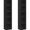 vidaXL - Cd-kast - Zwart - Bewerkt hout - 2 stuks Hot