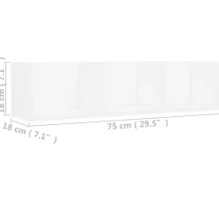 vidaXL - Cd-rek - Wit - Bewerkt hout Best
