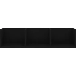 vidaXL - Cd-rek - Zwart - Bewerkt hout Outlet