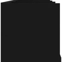 vidaXL - Cd-rek - Zwart - Bewerkt hout Outlet