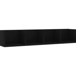 vidaXL - Cd-rek - Zwart - Bewerkt hout Discount