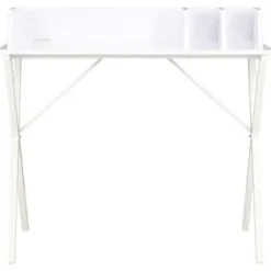 vidaXL - Computertafel - Wit - Bewerkt hout Online