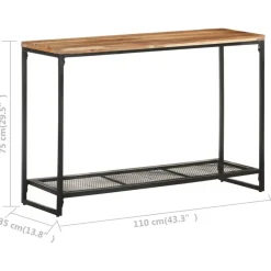 vidaXL - Consoletafel - Bruin - Acaciahout Sale