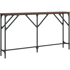vidaXL - Consoletafel - Bruin eiken - Bewerkt hout - 140x23x75 cm Hot