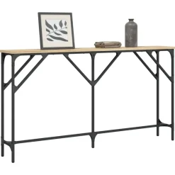 vidaXL - Consoletafel - Sonoma eiken - Bewerkt hout - 140x23x75 cm Sale