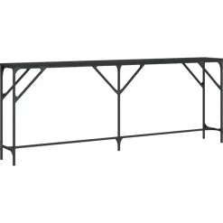 vidaXL - Consoletafel - Zwart - Bewerkt hout - 200x29x75 cm Hot