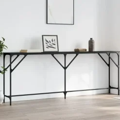 vidaXL - Consoletafel - Zwart - Bewerkt hout - 200x29x75 cm Hot