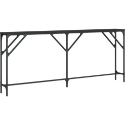 vidaXL - Consoletafel - Zwart - Bewerkt hout - 180x23x75 cm Best