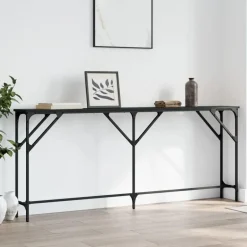 vidaXL - Consoletafel - Zwart - Bewerkt hout - 180x23x75 cm Best