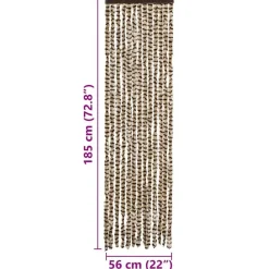 vidaXL - Deurgordijn - Beige - Polypropyleen Online