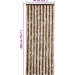 vidaXL - Deurgordijn - Bruin - Polypropyleen Online