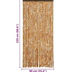 vidaXL - Deurgordijn - Geel - Polypropyleen - 90 x 220 cm Online