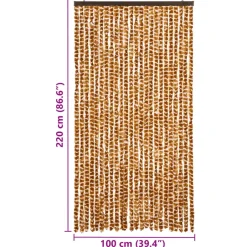 vidaXL - Deurgordijn - Geel - Polypropyleen - 100 x 220 cm Clearance