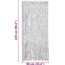 vidaXL - Deurgordijn - Grijs - Polypropyleen - 90 x 220 cm Discount