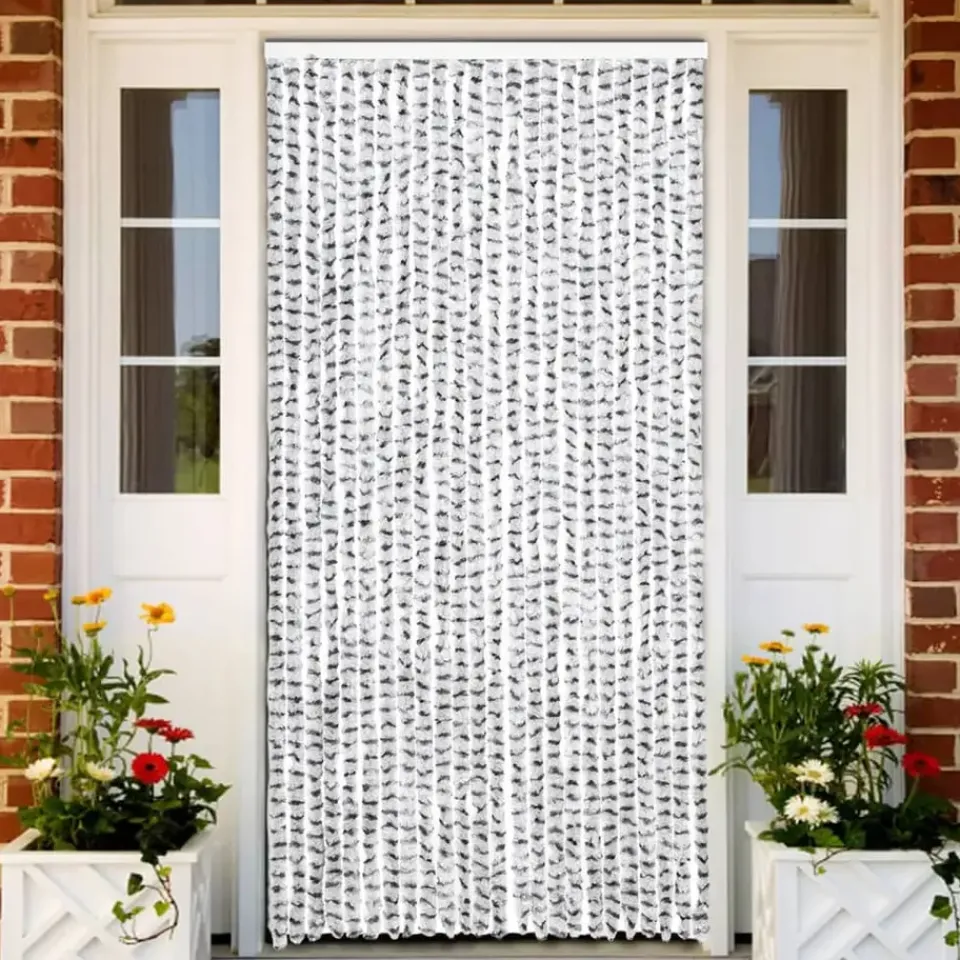 vidaXL - Deurgordijn - Grijs - Polypropyleen - 100 x 220 cm