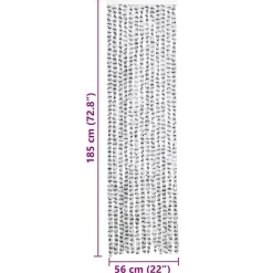 vidaXL - Deurgordijn - Grijs - Polypropyleen