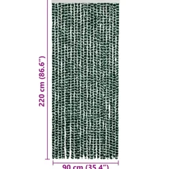 vidaXL - Deurgordijn - Groen - Polypropyleen - 90 x 220 cm Hot