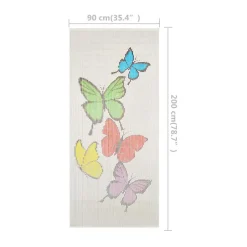 vidaXL - Deurgordijn - Multikleur - Bamboe - 90 x 200 cm Discount