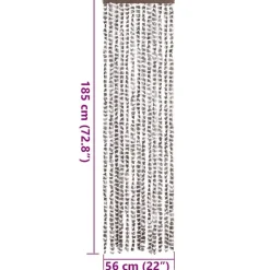 vidaXL - Deurgordijn - Taupe - Polypropyleen Clearance