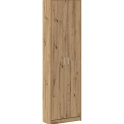 vidaXL - 2-deurs Kledingkast met planken - Hout - Artisan eiken - 55x25x189 cm