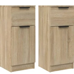 vidaXL - Dressoir - Bruin - Bewerkt hout - 2 stuks New