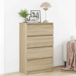 vidaXL - Dressoir - Bruin - Bewerkt hout Online