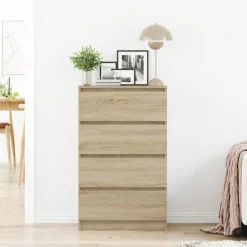 vidaXL - Dressoir - Bruin - Bewerkt hout Online