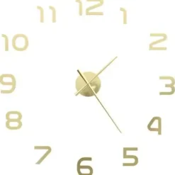 vidaXL - 3d-wandklok - Goud - Acryl Clearance