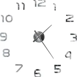 vidaXL - 3d-wandklok - Zilver - Acryl Discount