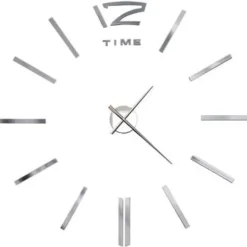 vidaXL - 3d-wandklok - Zilver - Acryl Sale