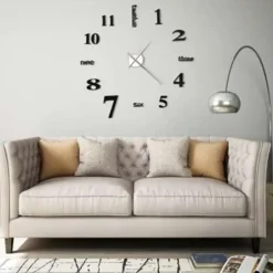 vidaXL - 3d-wandklok - Zwart - Acryl Sale