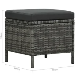 vidaXL - Eethoek - Grijs - Poly rattan New