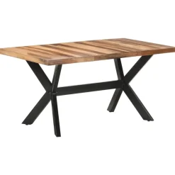 vidaXL - Eettafel - Bruin - Hout - 160 x 80 x 75 cm Sale