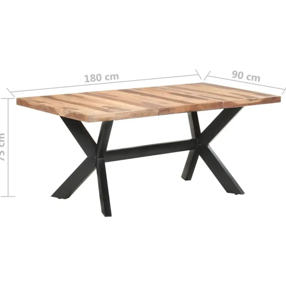 vidaXL - Eettafel - Bruin - Hout - 180 x 90 x 75 cm Hot