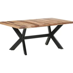 vidaXL - Eettafel - Bruin - Hout - 180 x 90 x 75 cm Hot