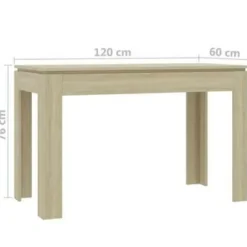 vidaXL - Eettafel - Bruin - Bewerkt hout Sale