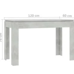 vidaXL - Eettafel - Grijs - Bewerkt hout Sale