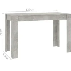 vidaXL - Eettafel - Grijs - Bewerkt hout Clearance